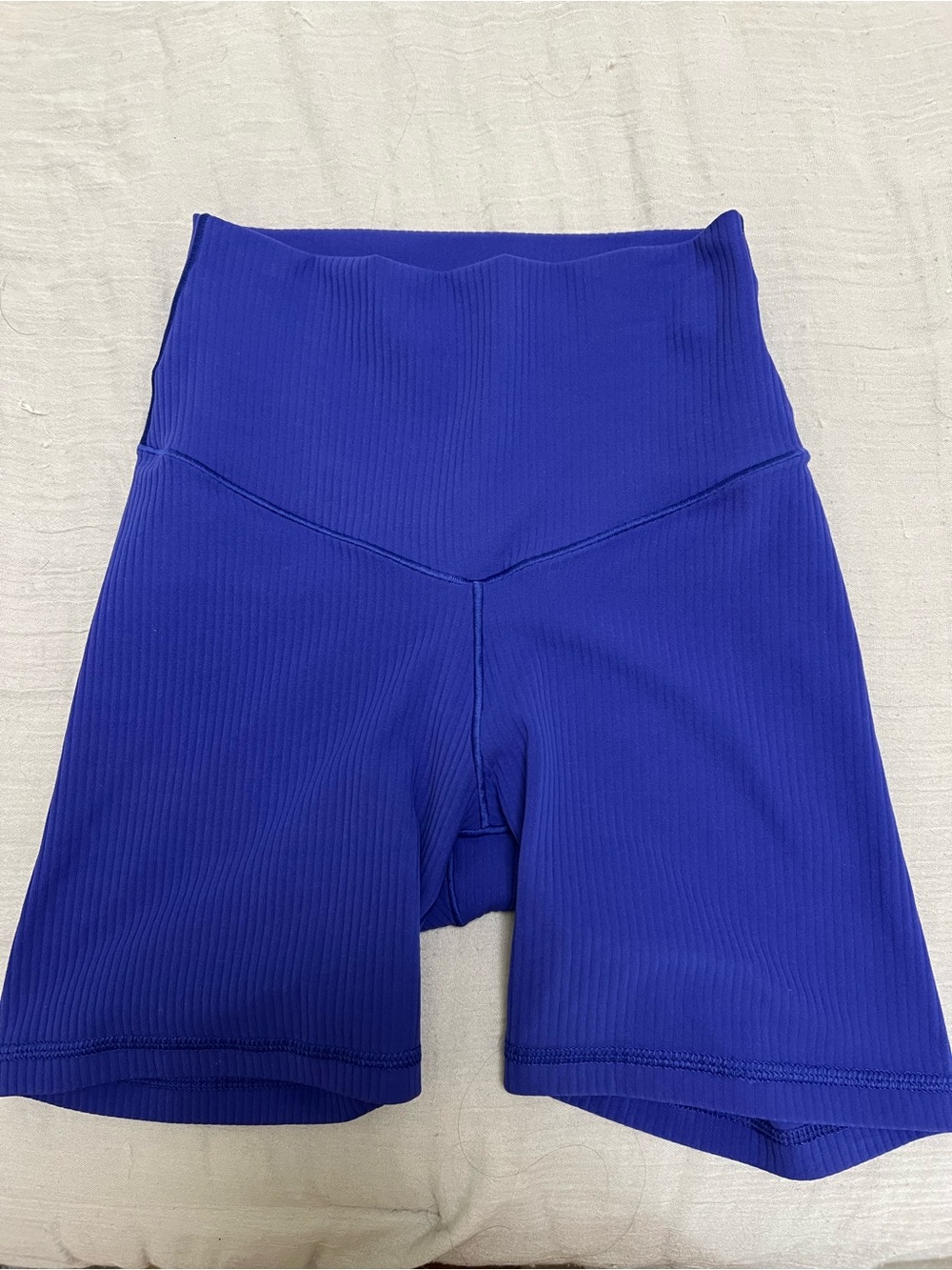 Offline Ribbed Bike Shorts in Deep Cobalt Blue